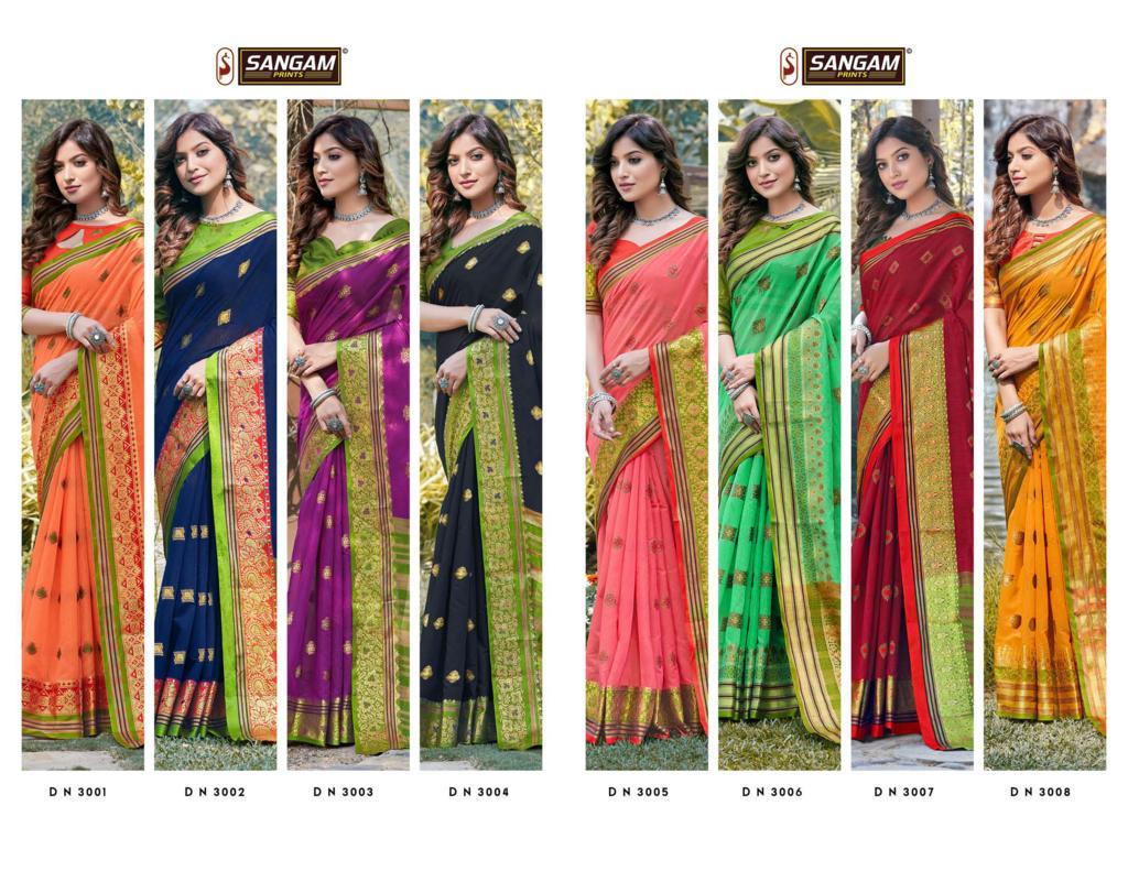 Sangam Padmavati 3 Latest Fancy Casual Wear Cotton Handloom Printed Sarees Collection